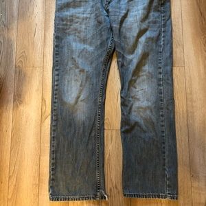 Men’s Wrangler slim straight blue jeans